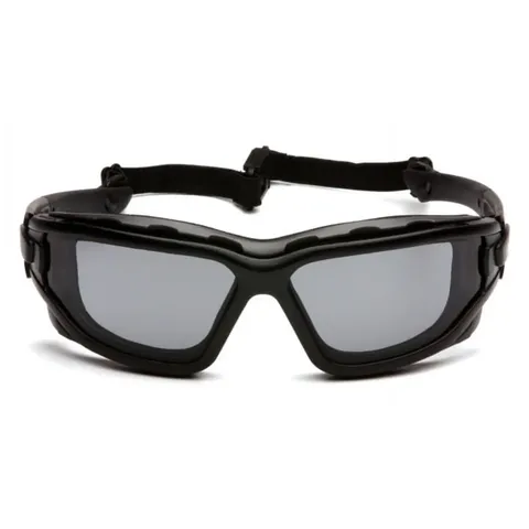Окуляри захисні з ущільнювачем Pyramex i-Force Slim (gray) Anti-Fog, чорні, Чорний — фото 4