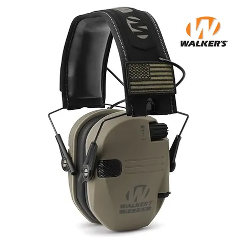 Активні навушники Walker's Razor Slim Patriot з патчами, FDE (Пісочний) — фото 2