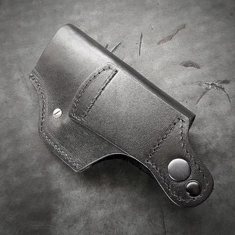 Шкіряна кобура поясна під Glock 19 | чорна — фото 6