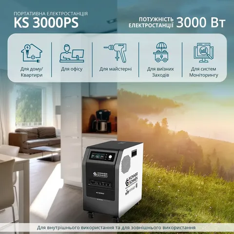 Портативна електростанція 3 в 1 KS 3000PS — фото 2