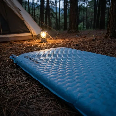 Самонадувний килимок одномісний (185х55х3.5см) Naturehike Blue
