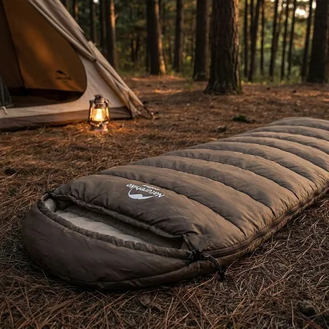 Спальник з капюшоном Naturehike U350 NH20MSD07, (1°C), правий, коричневий