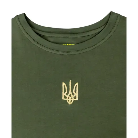 Футболка Prime кулір з вишивкою Тризуб хакі — фото 12