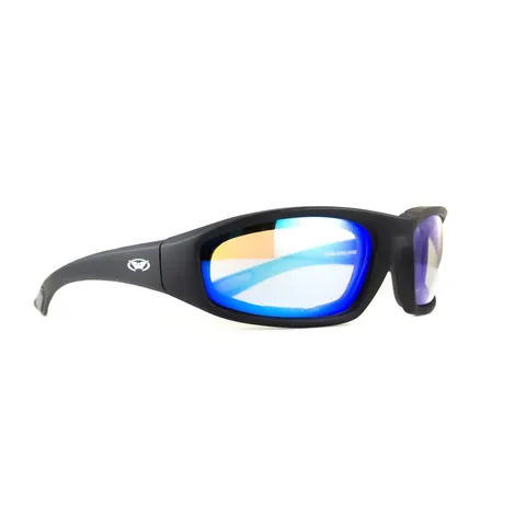 Окуляри фотохромні (захисні) Global Vision KickBack Photochromic (G-Tech™ blue) Anti Fog, фотохромні дзеркальні сині, Чорний — фото 4