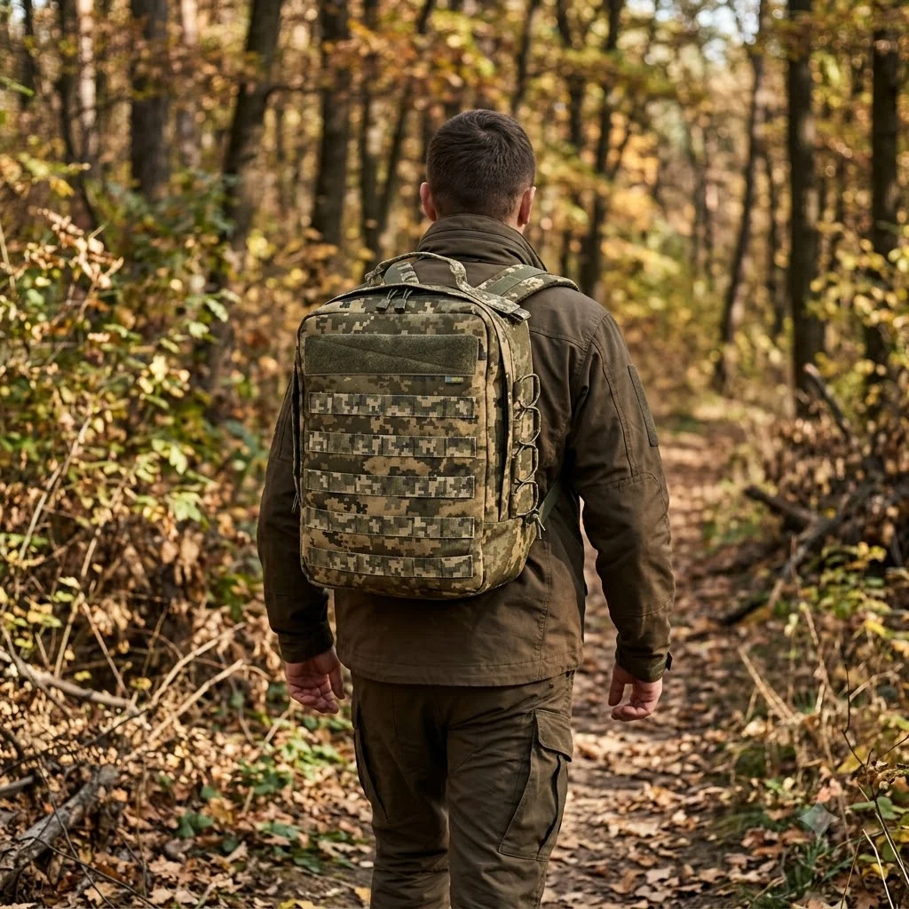 Рюкзак з MOLLE швидкоз'ємний піксель