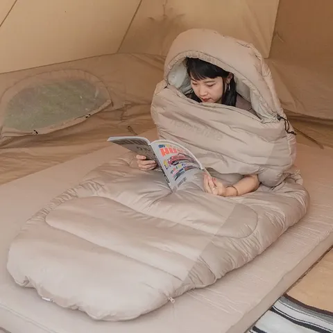 Спальний мішок овальний Naturehike PS200 NH20MSD03, бежевий — фото 4