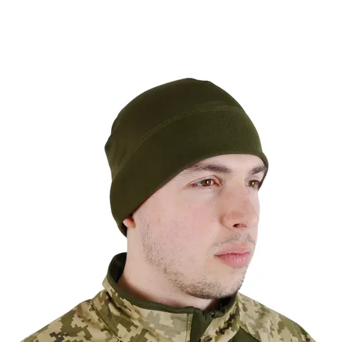 Шапка олива Polartec — фото 4