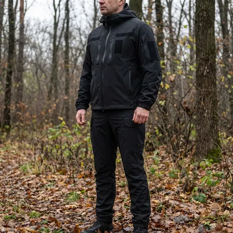 Тактичний костюм Tactical Flex Pro FS (4WStretch) Чорний (куртка та штани)