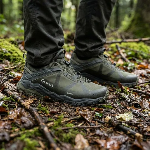 Літні трекінгові кросівки AKU FlyRock GTX (Зелений/Сірий) з Gore-Tex і Vibram