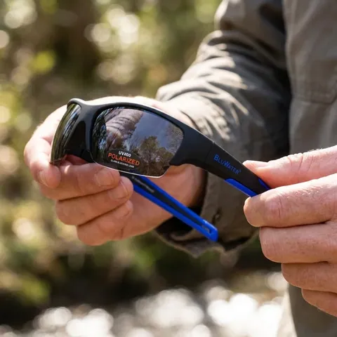 Окуляри поляризаційні BluWater Daytona-2 Polarized (gray), сірі гідрофобні лінзи (Repelon™), Синій — фото 3