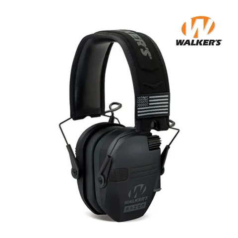Активні навушники Walker's Razor Slim Patriot Original з патчами (Чорний) — фото 2