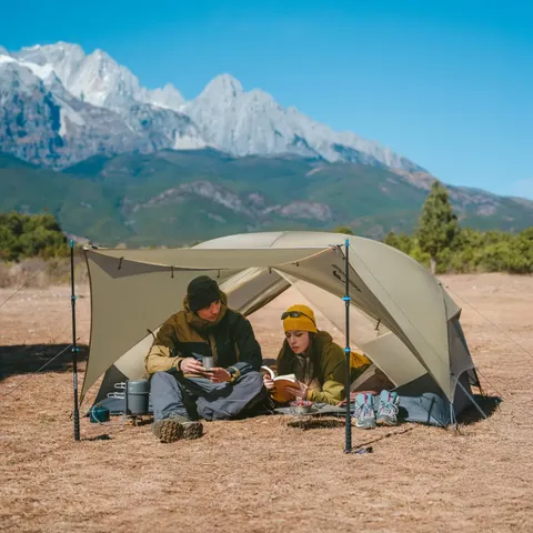 Намет надлегкий двомісний Naturehike Mongar CNK2550WS016, 15D, сiрий — фото 7
