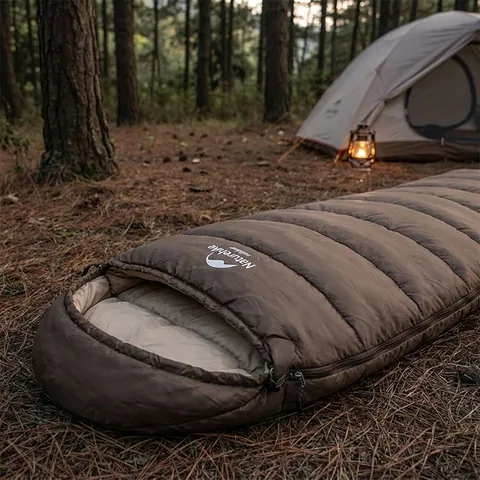 Спальник з капюшоном Naturehike U250S NH20MSD07, (0°C), правий, коричневий