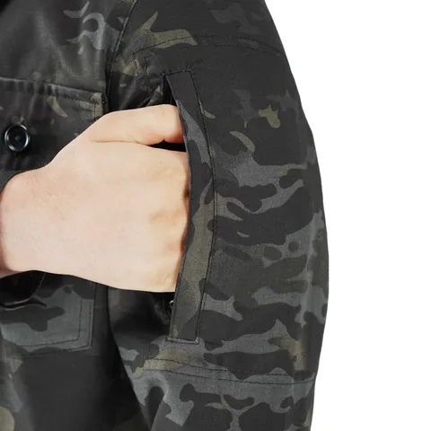 Сорочка тактична Operator 5 Twill чорний мультикам на ґудзиках — фото 7