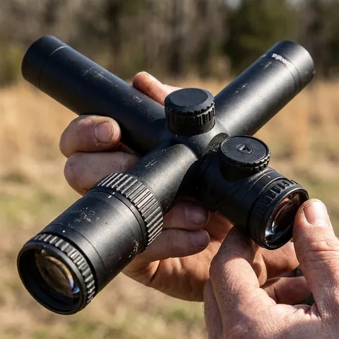 Приціл оптичний Trijicon AccuPoint 1-6x24 BAC Amber Triangle Tritium / Fiber Optics — фото 3