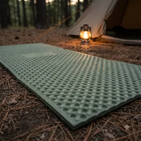 Кемпінговий двошаровий каремат(килим) олива 199х60х1.8 см Base Camp Hunter