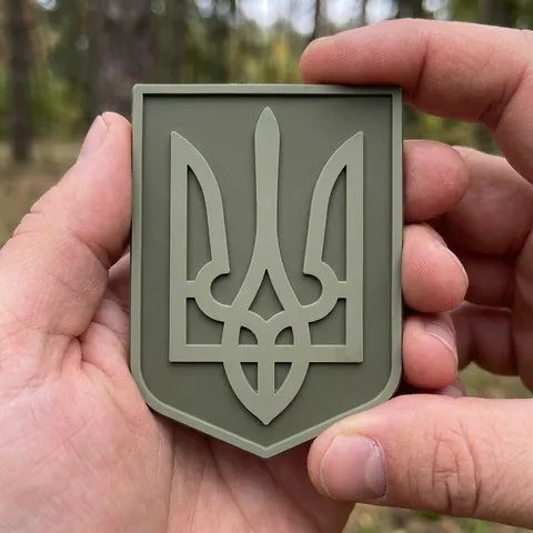 ПВХ Патч (шеврон) "Герб" олива — фото 3