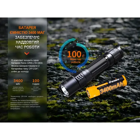 Ліхтар тактичний акумуляторний Fenix PD35R — фото 13