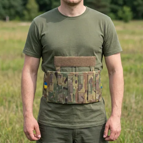 Захист попереку з балістичним пакетом 1 клас захисту Kiborg Multicam