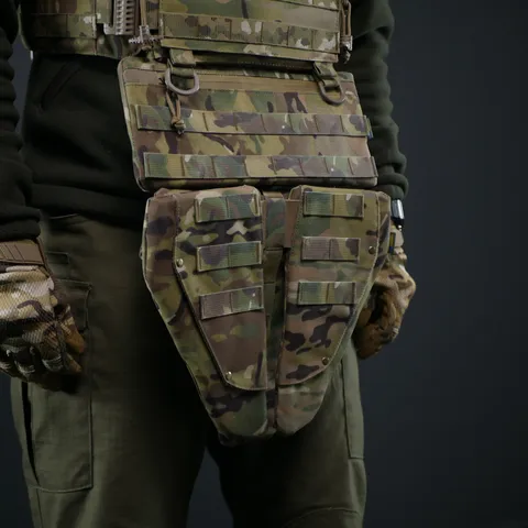 Захист паху (напашник) потрійний Kiborg з балістичним пакетом 1 клас захисту Militex Multicam — фото 9