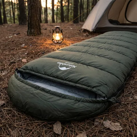 Спальник з капюшоном Naturehike U250 NH20MSD07, (6°C), правий, темно-зелений