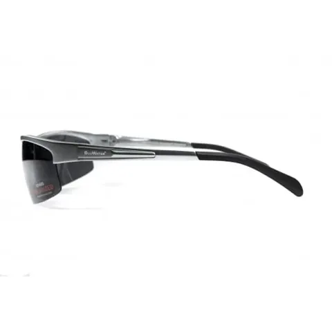 Окуляри поляризаційні BluWater Alumination-5 Silver Polarized (gray) чорні в сріблястій оправі, Сірий — фото 4