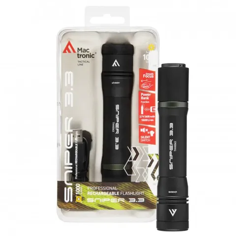 Ліхтар тактичний Mactronic Sniper 3.3 (1000 Lm) Focus Powerbank USB Rechargeable (THH0063) — фото 3