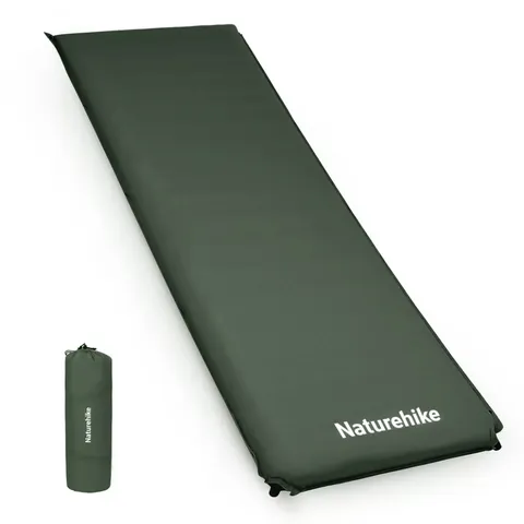 Килимок самонадувний одномісний Naturehike CNK2450WS020, 100 мм, темно-зелений — фото 2
