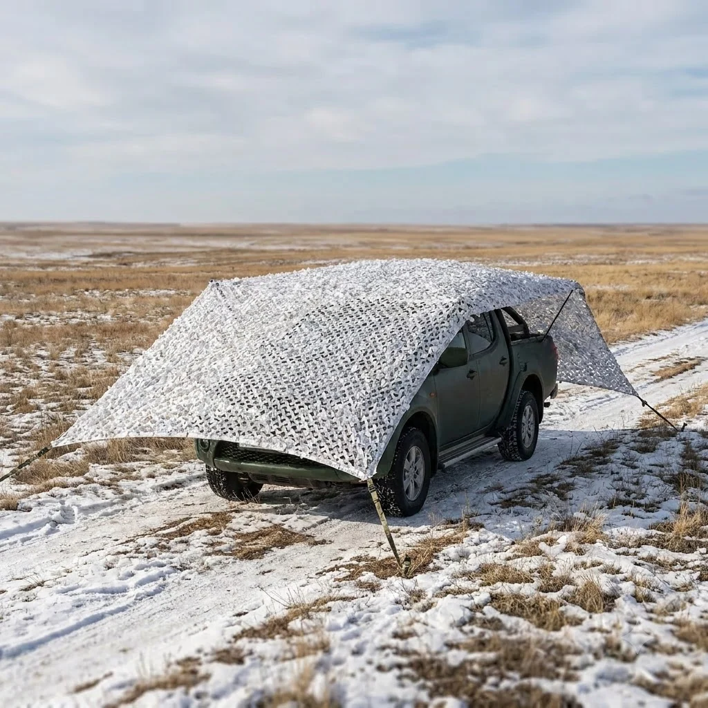Маскувальна сітка Militex для авто Зимовий мультикам 8х10м (площа 80 кв.м.)