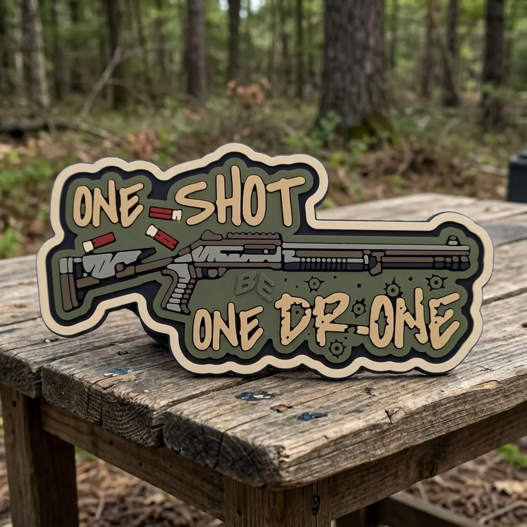 ПВХ Патч (шеврон) «One Shot - One Drone» (олива)