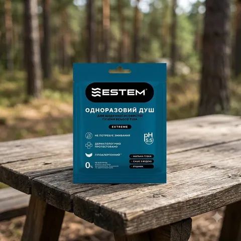Сухий душ для військових MILITARY EXTREME (Пінна губка + рушник + саше з водою)