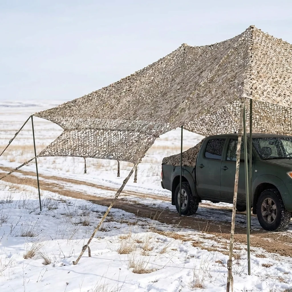 Антидронова маскувальна сітка Militex з основою Зимовий мультикам 2х5м (площа 10 кв.м.)