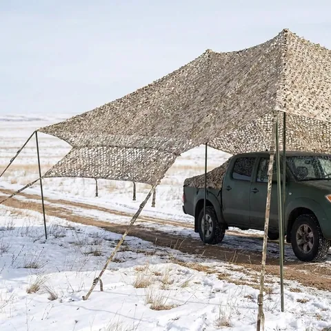 Антидронова маскувальна сітка Militex з основою Зимовий мультикам 2х5м (площа 10 кв.м.)