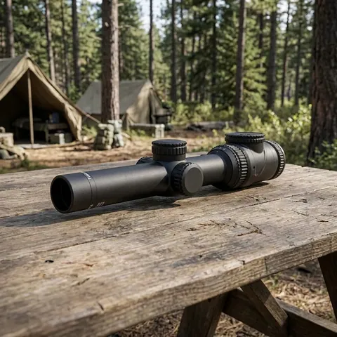 Приціл оптичний Trijicon AccuPoint 1-6x24 BAC Amber Triangle Tritium / Fiber Optics