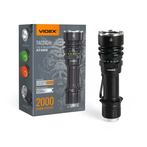 Тактичний світлодіодний ліхтарик VIDEX VLF-AT265 2000Lm 6500K — фото 2
