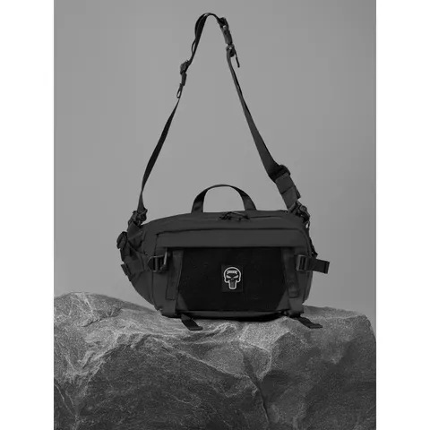 Поясна сумка BEZET Iron чорна (тактична бананка 8.4 л, MOLLE, 900D) — фото 2