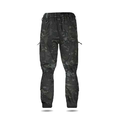 Тактичні штани UA Twill Black Multicam з посиленими колінами та 8 кишенями — фото 4