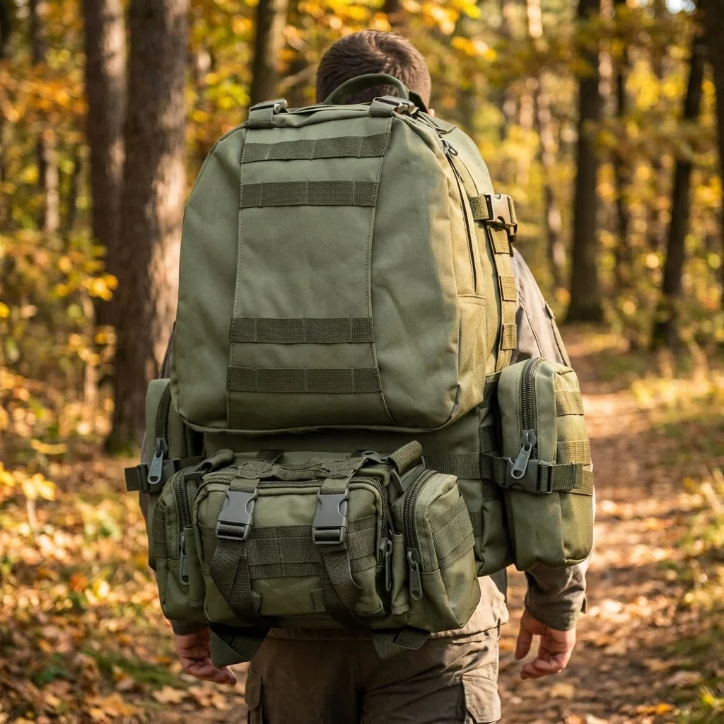 Тактичний рюкзак Molle Assault 55л + (3 органайзери) Олива