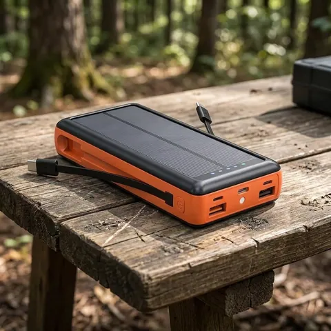Зарядний пристрій на сонячних батареях Powerbank 619S 20000mAh із ліхтариком та швидкою зарядкою