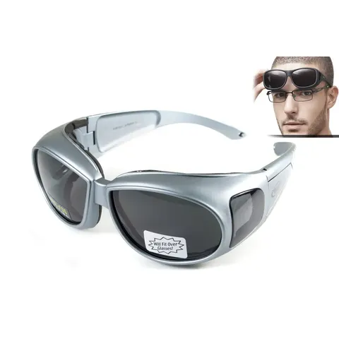 Окуляри захисні з ущільнювачем Global Vision Outfitter Metallic (gray) Anti-Fog, чорні в сірій оправі, Сірий — фото 6