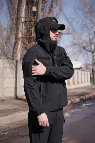 Тактичний костюм Tactical Flex Pro FS (4WStretch) Чорний (куртка та штани) — фото 9