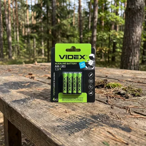 Батарейка лужна Videx LR03/AAA 4шт Blister Card