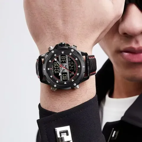 Чоловічий тактичний годинник Naviforce Set Present подарунковий набір, 2 ремінці — фото 5