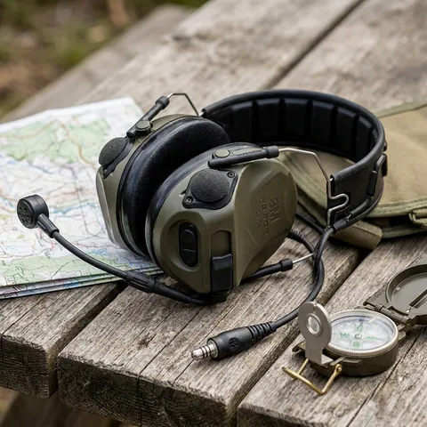 Навушники активні 3M MT14H418A-38 GN PELTOR™ ComTac™ VIII, зелені, 4-контакт (вихід PELTOR) — фото 3