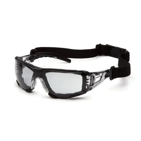 Окуляри захисні з ущільнювачем Pyramex Fyxate (light gray) H2MAX Anti-Fog, світло-сірі напівтемні, Чорний — фото 2