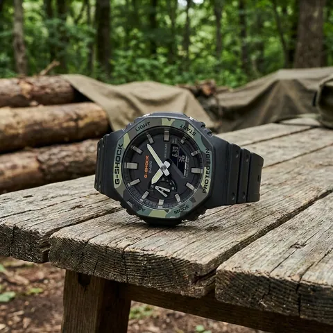 Годинник Casio G-SHOCK GA-2100SU-1AER - чорний / камо