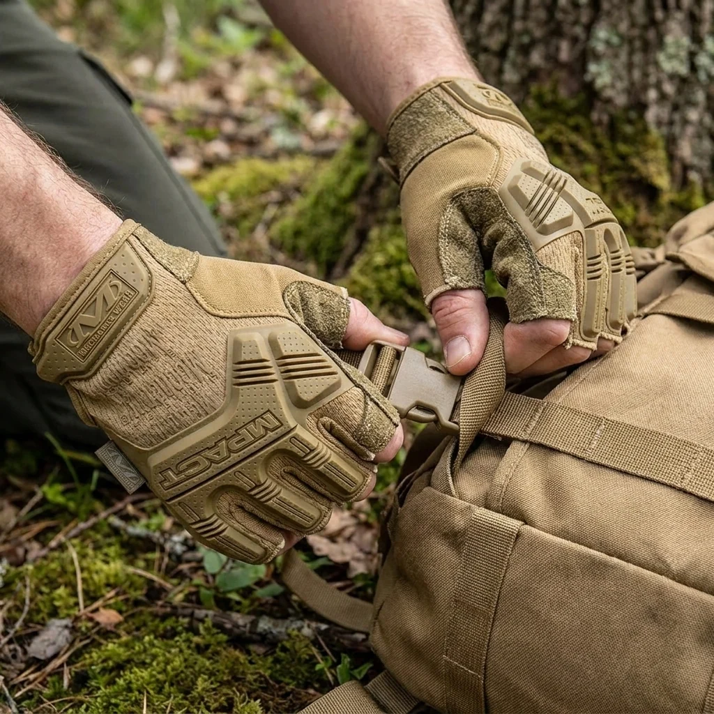 Рукавиці койот Mechanix M-Pact Fingerless