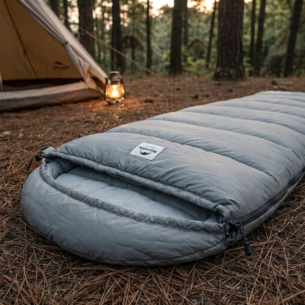 Спальник з капюшоном Naturehike M180 NH20MSD02, правий сірий