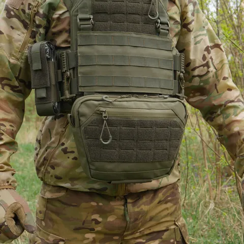 Сумка-напашник XL з балістичним пакетом 1 клас захисту Kiborg GU Сordura Khaki — фото 9