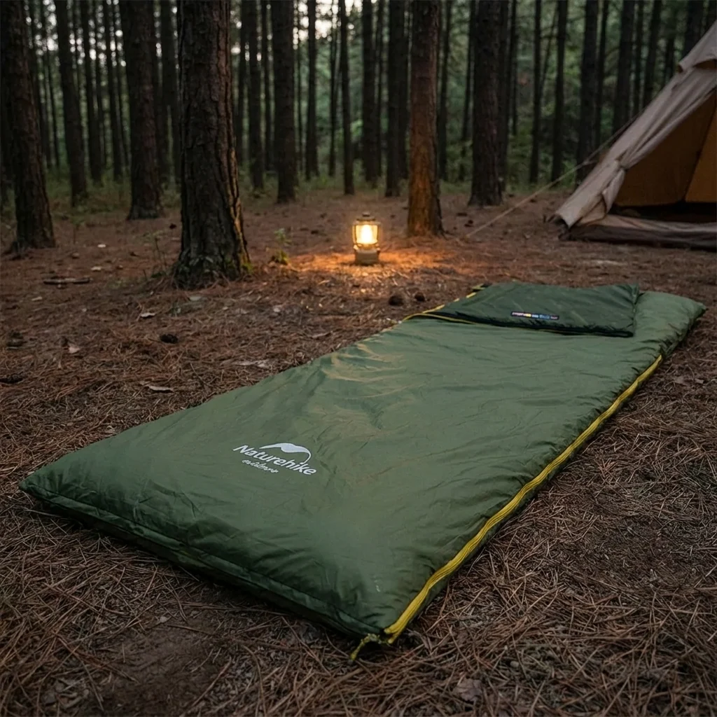 Спальний мішок Naturehike LW180 Mini NH21MSD04, правий, XL, темно-зелений